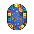 thumbnail image 1 of Space Alphabet 5'4" x 7'8" Oval Area Rug In Color Multi, 1 of 1