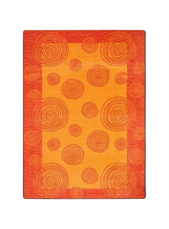 Joy Carpets 1703B-03 Kid Essentials Whimzi Rectangle Teen Area Rugs  03 Orange - 3 ft. 10 in. x 5 ft. 4 in.