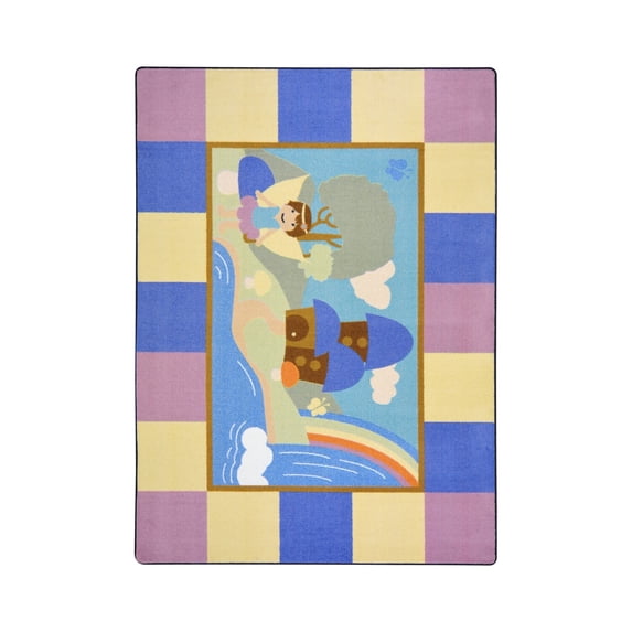 Joy Carpets Kid Essentials - Active Play & Juvenile Lil' Fairy, 5'4" x 7'8", Multicolored