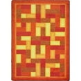 thumbnail image 1 of Joy Carpets 1712B-01 Kid Essentials Off Beat Rectangle Teen Area Rugs  01 Orange - 3 ft. 10 in. x 5 ft. 4 in., 1 of 1
