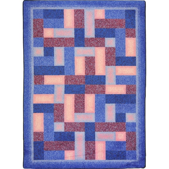 Joy Carpets Kid Essentials Off Beat 3'10" x 5'4" Area Rug in Color Purple