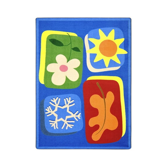 Joy Carpets 1715D Kid Essentials First Seasons Infants & Toddlers Rectangle Rugs Multi Color - 7 ft. 8 in. x 10 ft. 9 in.
