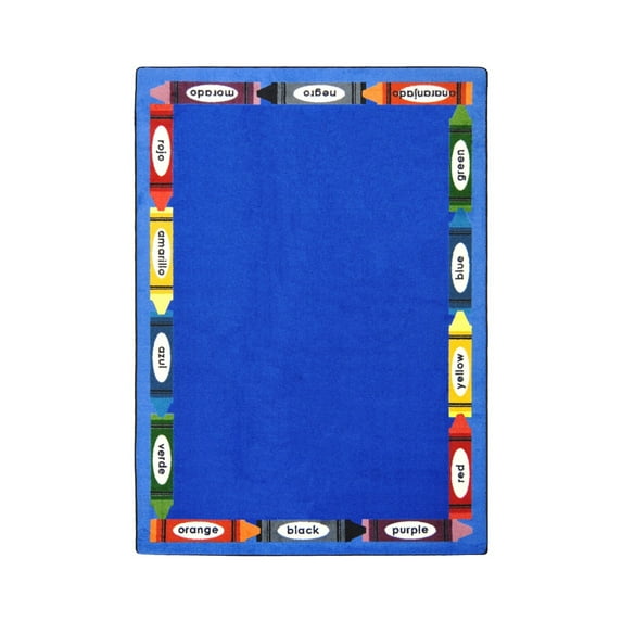 Bilingual Colors 7'8" x 10'9" Area Rug In Color Multi