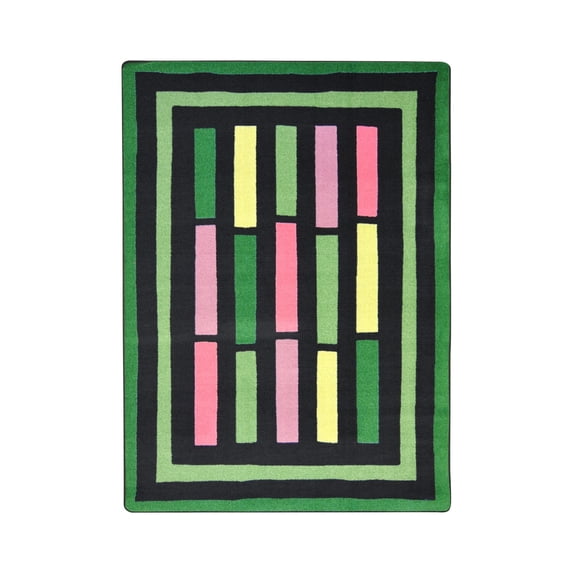 Traffic Jam 5'4" x 7'8" Area Rug In Color Green
