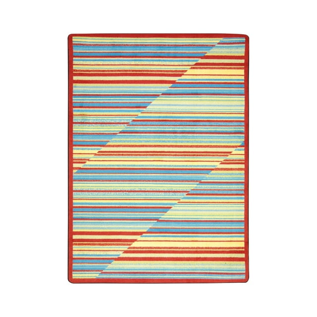 Joy Carpets 1723B-02 Kid Essentials Rhythm Rectangle Teen Area Rugs  02 Tropical - 3 ft. 10 in. x 5 ft. 4 in.