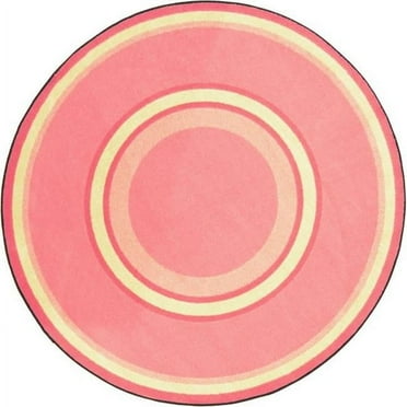 Joy Carpets 1726BB-04 Kid Essentials Ripples Oval Misc Sold Color Area Rugs  04 Pretty Pink - 3 ft. 10 in. x 5 ft. 4 in.