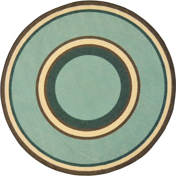 Joy Carpets 1726CC-09 Kid Essentials Ripples Oval Misc Sold Color Area Rugs 09 Woodland - 5 ft. 4 in. x 7 ft. 8 in.