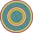 thumbnail image 1 of Joy Carpets Kid Essentials Ripples 78" x 109" Oval Indoor Area Rug in Color Beach, 1 of 1