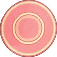 thumbnail image 1 of Joy Carpets Kid Essentials Ripples 78" x 109" Oval Indoor Area Rug in Color Pretty Pink, 1 of 2