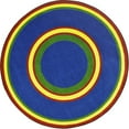 thumbnail image 1 of Joy Carpets Kid Essentials Ripples 78" x 109" Oval Indoor Area Rug in Color Primary, 1 of 2