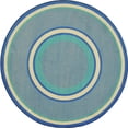 thumbnail image 1 of Joy Carpets Kid Essentials Misc Sold Color Area Rugs Ripples Round 7'7" Round Boy Blue, 1 of 2