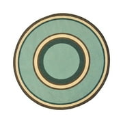 Kid Essentials - Misc Sold Color Area Rugs Ripples, 5'4" Round, Woodland