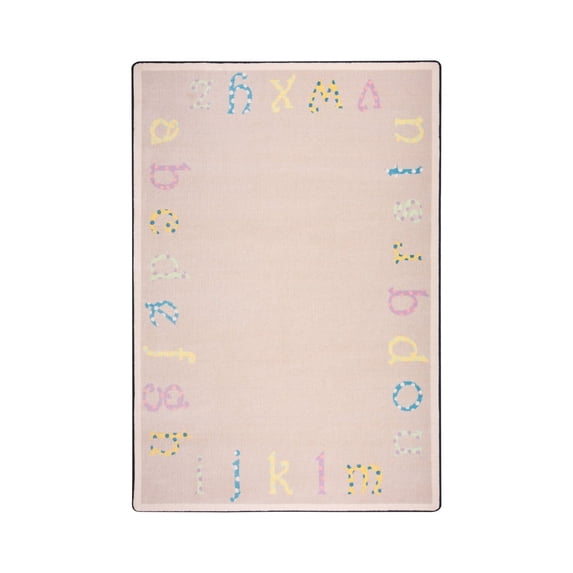 Polka Dot ABC's 5'4" x 7'8" Area Rug In Color Multi