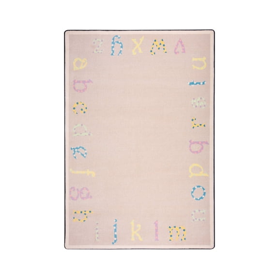 Polka Dot ABC's 7'8" x 10'9" Area Rug In Color Multi