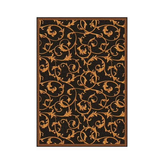 Acanthus 3'10" x 5'4" Area Rug In Color Brown