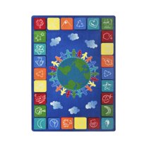One World 5'4" x 7'8" Area Rug In Color Primary-Color:Primary,Material:Nylon