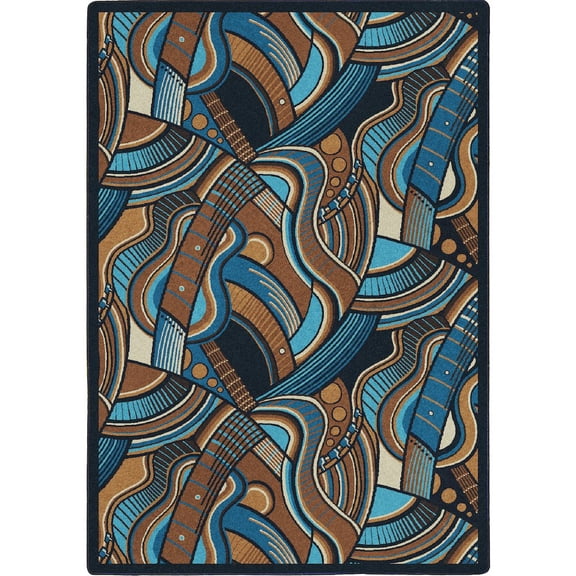 Joy Carpets Joy Carpet Blue Note Multi 5'4" x 7'8"