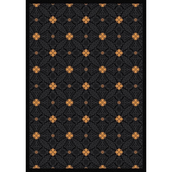 Any Day Matinee - Theater Area Rugs Fort Wood, 5'4" x 7'8", Black