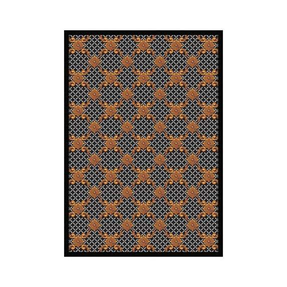 Queen Anne 7'8" x 10'9" Area Rug In Color Black