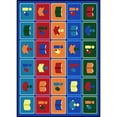 thumbnail image 1 of Joy Carpets Kid Essentials Library Blocks 54" x 78" Indoor Area Rug in Color Multi, 1 of 2