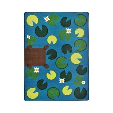 Joy Carpets 1792C Kid Essentials Playful Pond Early Childhood Rectangle Rugs  Multi Color - 5 ft. 4 in. x 7 ft. 8 in.