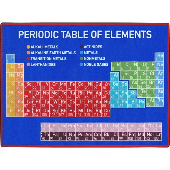 Joy Carpets Kid Essentials Elemental 78" x 109" Indoor Area Rug in Color Primary