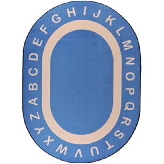 Joy Carpets 1811E-01 Endless Alphabet Rug 7 ft. 7 in. Round - Seaside