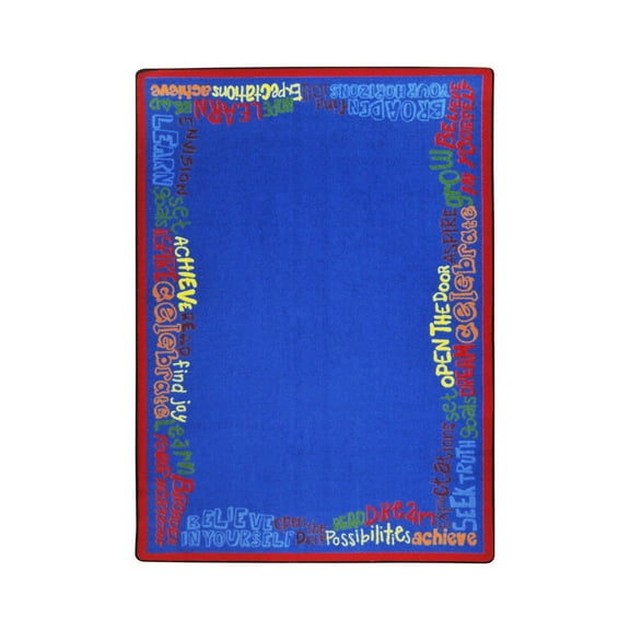 Read Believe & Achieve 5'4" x 7'8" Area Rug In Color Multi