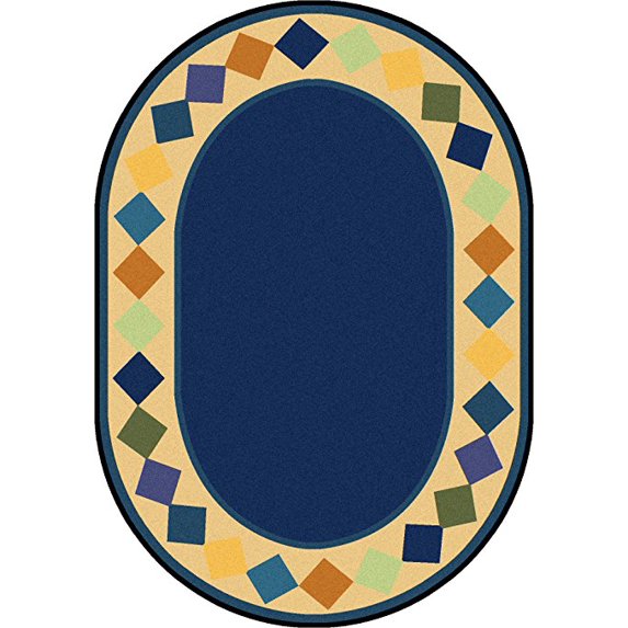 Joy Carpets Joy Carpet Delightful Diamonds Multi 7'8" x 10'9" Oval