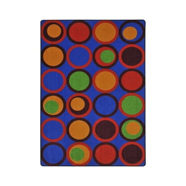 Joy Carpets 1857C-04 Circle Back Teen Area Rugs - 5 ft. 4 in. x 7 ft. 8 in. - Primary