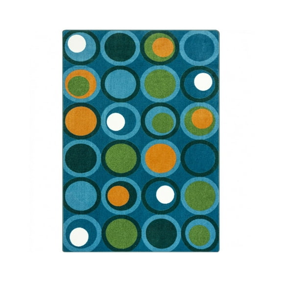 Circle Back 5'4" x 7'8" Area Rug In Color Citrus-Color:Citrus,Material:Nylon