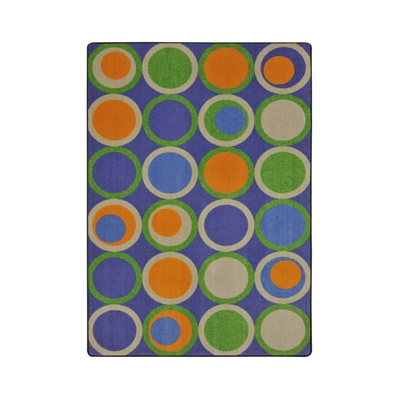 Kid Essentials - Teen Area Rugs Circle Back, 7'8" x 10'9", Violet
