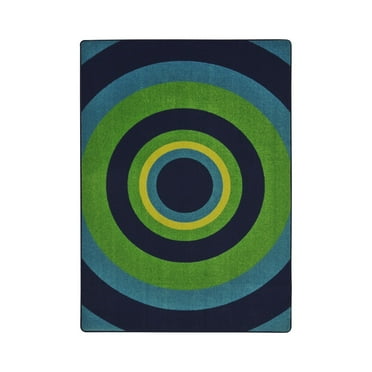 Joy Carpets 1859C-02 Fascinate Teen Area Rugs - 5 ft. 4 in. x 7 ft. 8 in. - Navy