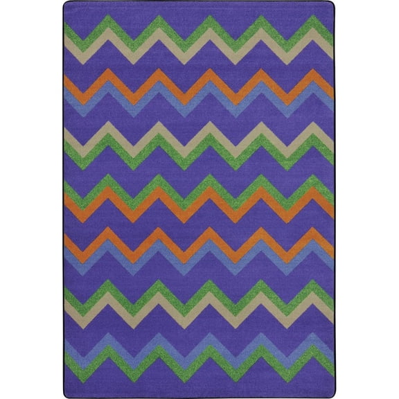 Joy Carpets Kid Essentials Sonic 7'8" x 10'9" Area Rug in Color Violet
