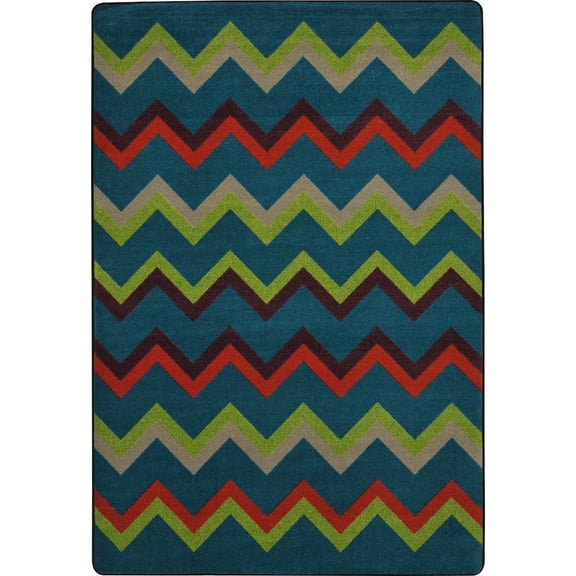 Joy Carpets Kid Essentials Sonic 7'8" x 10'9" Area Rug in Color Tropics