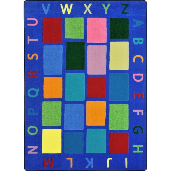 Joy Carpets Kid Essentials My Space 7'8" x 10'9" Area Rug in Color Multi