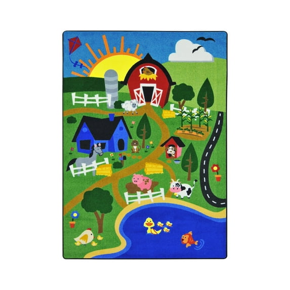 Happy Farm 5'4" x 7'8" Area Rug In Color Multi