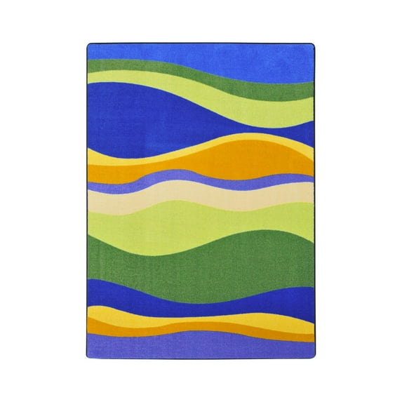 Riding Waves 7'8" x 10'9" area rug in color Multi