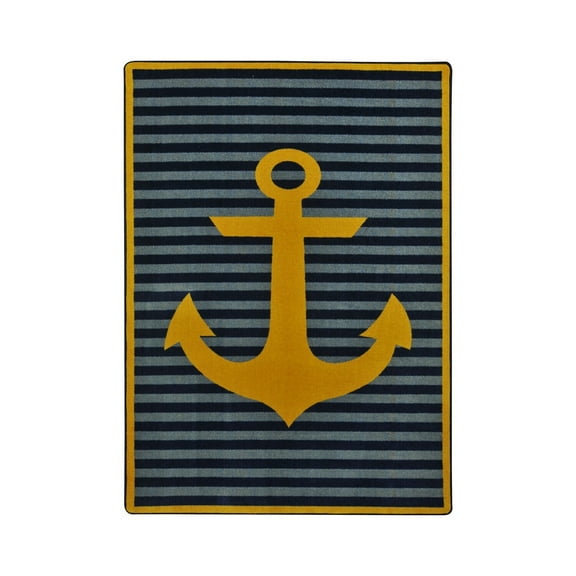 Safe Mooring 7'8" x 10'9" Area Rug In Color Yellow