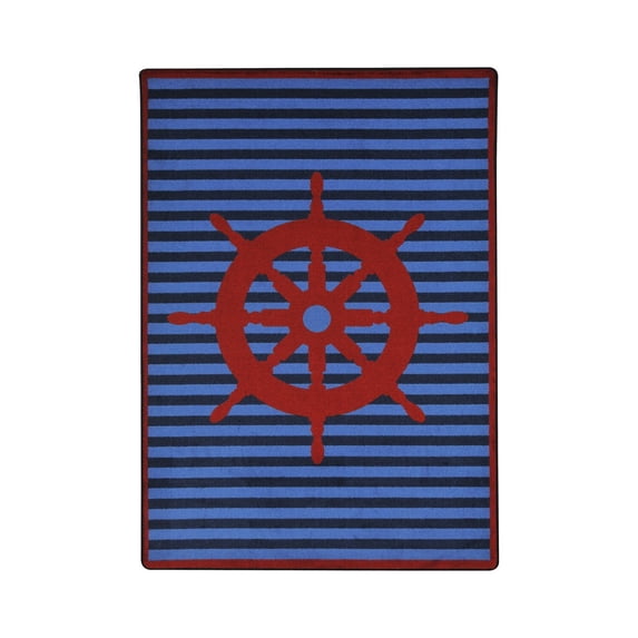 Joy Carpet Set Your Course™ Red 7'8" x 10'9"