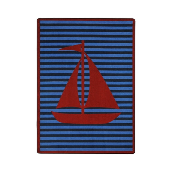 Following Seas 3'10" x 5'4" Area Rug In Color Red