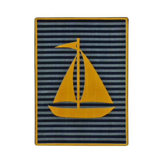 Joy Carpet Following Seas™ Yellow 5'4" x 7'8"