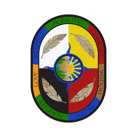 Traditional Teachings 7'8" x 10'9" Oval Area Rug In Color Multi-Color:Multi,Material:Nylon