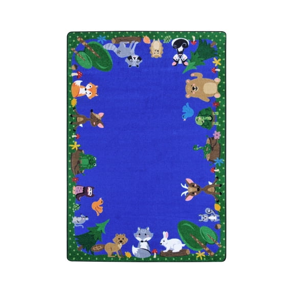Joy Carpets Joy Carpet Animals Among Us Multi 5'4" x 7'8" Oval