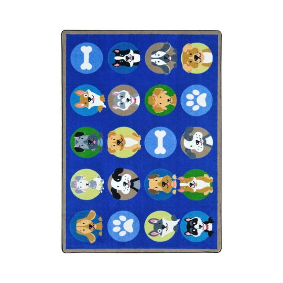 Playful Paws 7'8" x 10'9" Area Rug In Color Multi