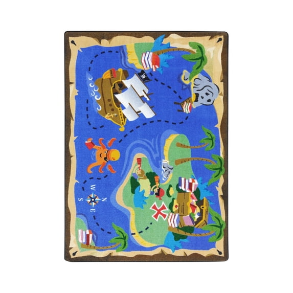 Books Are Treasures 7'8" x 10'9" area rug in color Multi