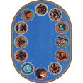 thumbnail image 1 of Joy Carpets Kid Essentials The Circle 78" x 109" Oval Indoor Area Rug in Color Multi, 1 of 1