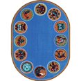 thumbnail image 1 of Joy Carpets 1967DD The Circle Rug in Multi - Oval  7.8 in. x 10.9 in., 1 of 1