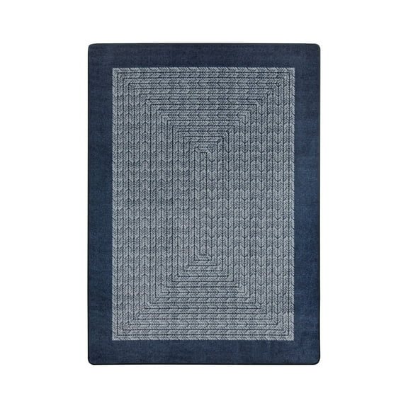 Like Home 5'4" x 7'8" Area Rug In Color Navy-Color:Navy,Material:Nylon