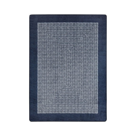 Like Home 7'8" x 10'9" Area Rug In Color Navy-Color:Navy,Material:Nylon